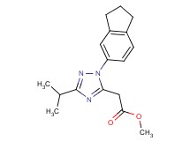 methyl [1-(2,3-dihydro-1H-inden-5-yl)-3-isopropyl-1H-1,2,4-triazol-5-yl]acetate