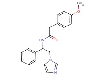 N-[2-(1H-imidazol-1-yl)-1-phenylethyl]-2-(4-methoxyphenyl)acetamide trifluoroacetate