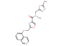 2-[(isoquinolin-5-yloxy)methyl]-N-methyl-N-[(5-methyl-1,3,4-oxadiazol-2-yl)methyl]-1,3-oxazole-4-carboxamide