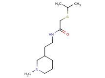 2-(isopropylthio)-N-[2-(1-methylpiperidin-3-yl)ethyl]acetamide