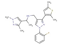 1-(1,3-dimethyl-1H-pyrazol-4-yl)-N-{[3-(2,5-dimethyl-3-thienyl)-1-(2-fluorophenyl)-1H-pyrazol-4-yl]methyl}ethanamine