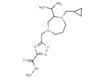 5-{[4-(cyclopropylmethyl)-3-isopropyl-1,4-diazepan-1-yl]methyl}-N-methyl-1,2,4-oxadiazole-3-carboxamide