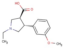 (3S*,4R*)-1-ethyl-4-(3-methoxyphenyl)pyrrolidine-3-carboxylic acid