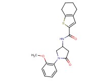 N-[1-(2-methoxyphenyl)-5-oxo-3-pyrrolidinyl]-4,5,6,7-tetrahydro-1-benzothiophene-2-carboxamide