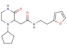 2-(1-cyclopentyl-3-oxo-2-piperazinyl)-N-[2-(2-furyl)ethyl]acetamide