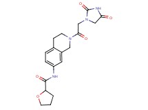 N-{2-[2-(2,4-dioxoimidazolidin-1-yl)acetyl]-1,2,3,4-tetrahydroisoquinolin-7-yl}tetrahydrofuran-2-carboxamide