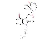 1-butyl-3-[2-(2,2-dimethyl-3-oxo-1-piperazinyl)-2-oxoethyl]-2-methyl-1,5,6,7-tetrahydro-4H-indol-4-one