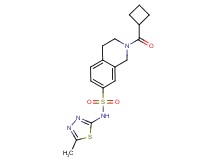 2-(cyclobutylcarbonyl)-N-(5-methyl-1,3,4-thiadiazol-2-yl)-1,2,3,4-tetrahydroisoquinoline-7-sulfonamide