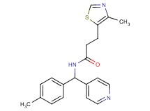 N-[(4-methylphenyl)(pyridin-4-yl)methyl]-3-(4-methyl-1,3-thiazol-5-yl)propanamide