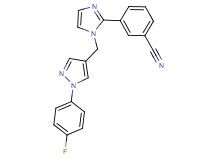 3-(1-{[1-(4-fluorophenyl)-1H-pyrazol-4-yl]methyl}-1H-imidazol-2-yl)benzonitrile