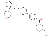 (1-{4-[4-({[1-(4-morpholinyl)cyclopentyl]methyl}amino)-1-piperidinyl]benzoyl}-3-piperidinyl)methanol