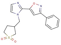 5-{1-[(1,1-dioxidotetrahydro-3-thienyl)methyl]-1H-imidazol-2-yl}-3-phenylisoxazole