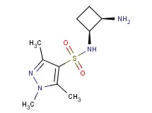 N-[(1S*,2R*)-2-aminocyclobutyl]-1,3,5-trimethyl-1H-pyrazole-4-sulfonamide