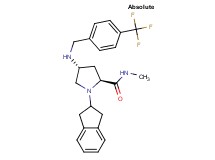 (4R)-1-(2,3-dihydro-1H-inden-2-yl)-N-methyl-4-{[4-(trifluoromethyl)benzyl]amino}-L-prolinamide