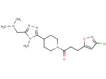 1-(5-{1-[3-(3-chloroisoxazol-5-yl)propanoyl]piperidin-4-yl}-4-methyl-4H-1,2,4-triazol-3-yl)-N,N-dimethylmethanamine