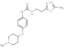 N-[2-(5-amino-1,3,4-thiadiazol-2-yl)ethyl]-N'-{4-[(1-methylpiperidin-4-yl)oxy]phenyl}urea