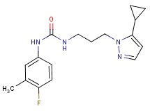 N-[3-(5-cyclopropyl-1H-pyrazol-1-yl)propyl]-N'-(4-fluoro-3-methylphenyl)urea