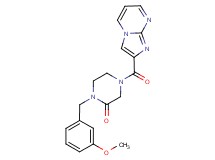 4-(imidazo[1,2-a]pyrimidin-2-ylcarbonyl)-1-(3-methoxybenzyl)-2-piperazinone