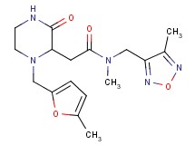 N-methyl-2-{1-[(5-methyl-2-furyl)methyl]-3-oxo-2-piperazinyl}-N-[(4-methyl-1,2,5-oxadiazol-3-yl)methyl]acetamide
