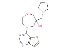 6-(pyrrolidin-1-ylmethyl)-4-thieno[3,2-d]pyrimidin-4-yl-1,4-oxazepan-6-ol