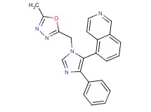 5-{1-[(5-methyl-1,3,4-oxadiazol-2-yl)methyl]-4-phenyl-1H-imidazol-5-yl}isoquinoline