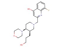 8-fluoro-2-{[rel-(3R,4S)-3-(3-hydroxypropyl)-4-(4-morpholinyl)-1-piperidinyl]methyl}-4-quinolinol