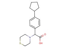 (4-cyclopentylphenyl)(thiomorpholin-4-yl)acetic acid