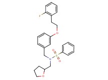 N-{3-[2-(2-fluorophenyl)ethoxy]benzyl}-N-(tetrahydro-2-furanylmethyl)benzenesulfonamide
