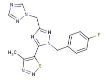 5-[1-(4-fluorobenzyl)-3-(1H-1,2,4-triazol-1-ylmethyl)-1H-1,2,4-triazol-5-yl]-4-methyl-1,2,3-thiadiazole