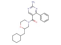 5-{[2-(cyclohexylmethyl)-4-morpholinyl]carbonyl}-4-phenyl-2-pyrimidinamine