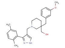 [1-{[3-(2,5-dimethylphenyl)-1H-pyrazol-4-yl]methyl}-3-(3-methoxybenzyl)-3-piperidinyl]methanol