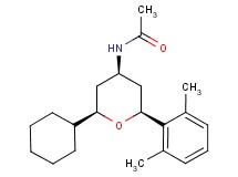 N-[(2R*,4R*,6S*)-2-cyclohexyl-6-(2,6-dimethylphenyl)tetrahydro-2H-pyran-4-yl]acetamide