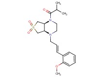 (4aR*,7aS*)-1-isobutyryl-4-[(2E)-3-(2-methoxyphenyl)-2-propen-1-yl]octahydrothieno[3,4-b]pyrazine 6,6-dioxide