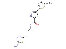 N-[3-(5-amino-1,3,4-thiadiazol-2-yl)propyl]-3-(5-methyl-2-thienyl)-1H-pyrazole-5-carboxamide