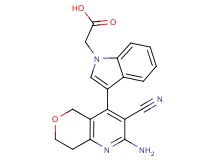 [3-(2-amino-3-cyano-7,8-dihydro-5H-pyrano[4,3-b]pyridin-4-yl)-1H-indol-1-yl]acetic acid