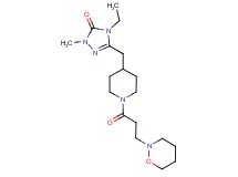 4-ethyl-2-methyl-5-({1-[3-(1,2-oxazinan-2-yl)propanoyl]piperidin-4-yl}methyl)-2,4-dihydro-3H-1,2,4-triazol-3-one