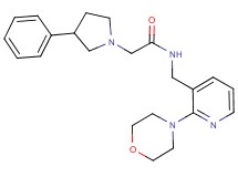 N-{[2-(4-morpholinyl)-3-pyridinyl]methyl}-2-(3-phenyl-1-pyrrolidinyl)acetamide