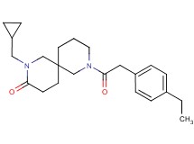 2-(cyclopropylmethyl)-8-[(4-ethylphenyl)acetyl]-2,8-diazaspiro[5.5]undecan-3-one