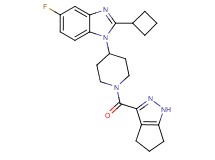 2-cyclobutyl-5-fluoro-1-[1-(1,4,5,6-tetrahydrocyclopenta[c]pyrazol-3-ylcarbonyl)-4-piperidinyl]-1H-benzimidazole