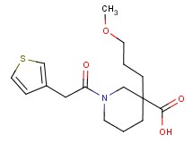 3-(3-methoxypropyl)-1-(3-thienylacetyl)-3-piperidinecarboxylic acid