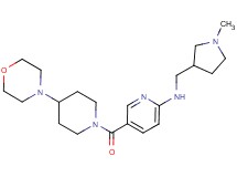 N-[(1-methylpyrrolidin-3-yl)methyl]-5-[(4-morpholin-4-ylpiperidin-1-yl)carbonyl]pyridin-2-amine