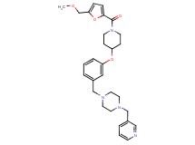 1-[3-({1-[5-(methoxymethyl)-2-furoyl]-4-piperidinyl}oxy)benzyl]-4-(3-pyridinylmethyl)piperazine