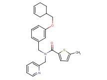 N-[3-(3-cyclohexen-1-ylmethoxy)benzyl]-5-methyl-N-(2-pyridinylmethyl)-2-thiophenecarboxamide