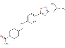 N-[(1-acetyl-4-piperidinyl)methyl]-5-(3-isobutyl-1,2,4-oxadiazol-5-yl)-2-pyridinamine