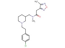 N-({1-[2-(4-chlorophenyl)ethyl]-3-piperidinyl}methyl)-N-methyl-2-(4-methyl-1,2,5-oxadiazol-3-yl)acetamide