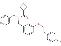 N-{3-[2-(4-fluorophenyl)ethoxy]benzyl}-N-(4-pyridinylmethyl)cyclobutanecarboxamide
