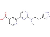 2-(2-{methyl[2-(1H-pyrazol-4-yl)ethyl]amino}pyrimidin-4-yl)isonicotinic acid