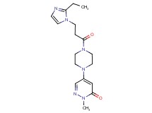 5-{4-[3-(2-ethyl-1H-imidazol-1-yl)propanoyl]-1-piperazinyl}-2-methyl-3(2H)-pyridazinone