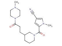 1-methyl-5-({3-[3-(4-methylpiperazin-1-yl)-3-oxopropyl]piperidin-1-yl}carbonyl)-1H-pyrrole-3-carbonitrile