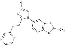 2-methyl-6-[5-(2-pyrazin-2-ylethyl)-1H-1,2,4-triazol-1-yl]-1,3-benzothiazole